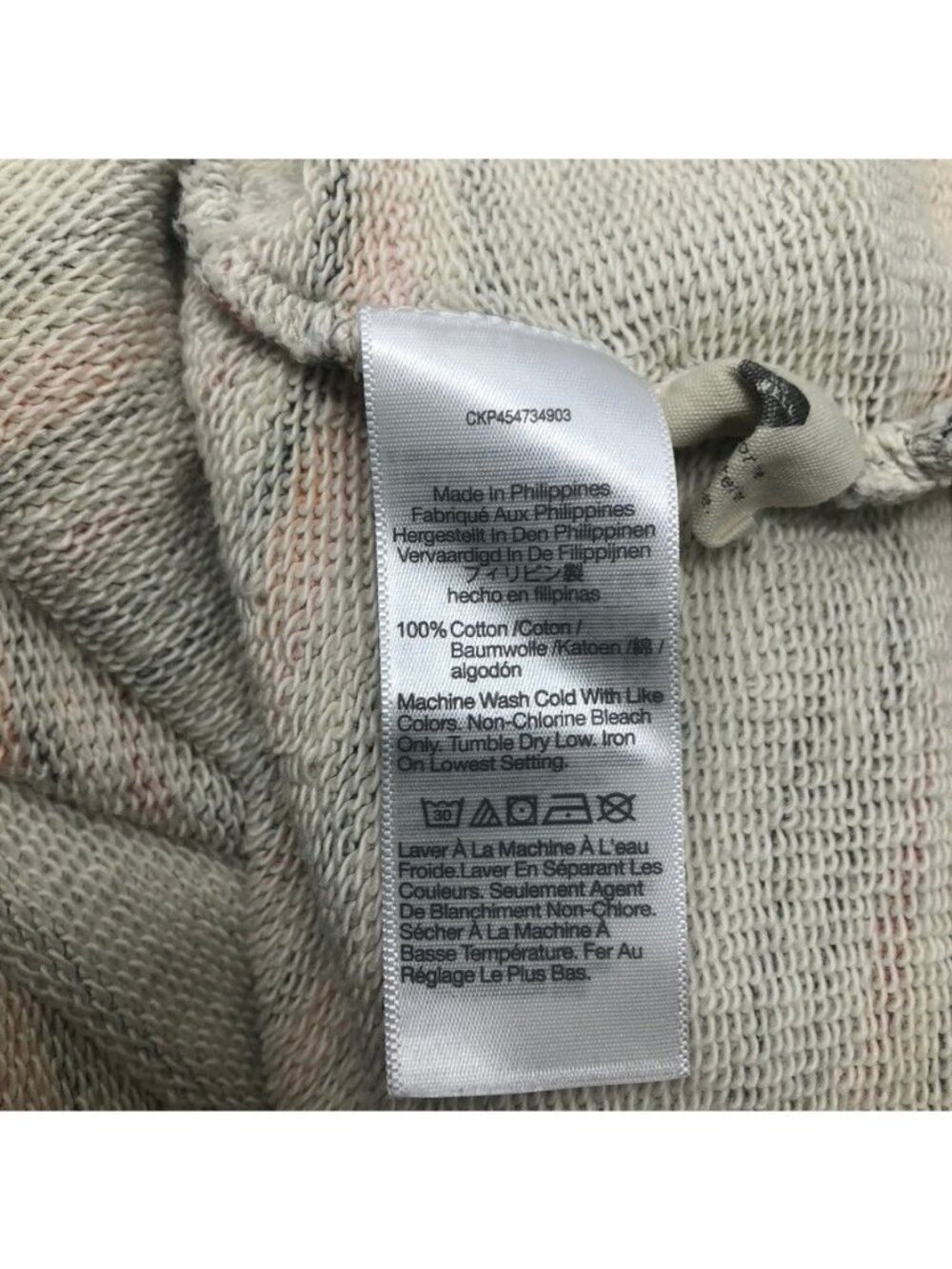 Madewell MWL Popover Hoodie Sweatshirt Size L Gray Sorrento Stripe - Picture 7 of 8